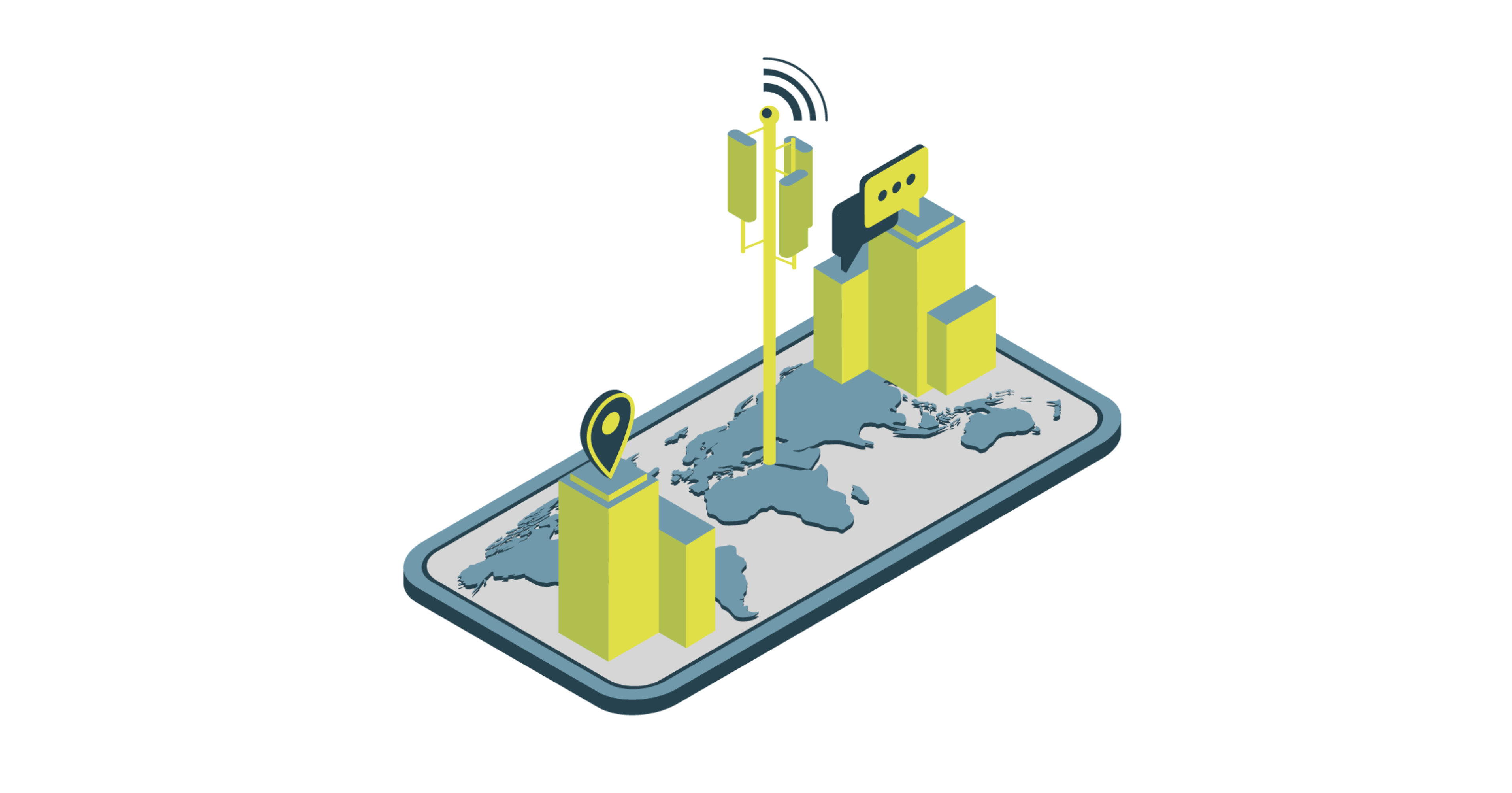 Iconografia della soluzione telco di EBWorld: Geo4B Telco
