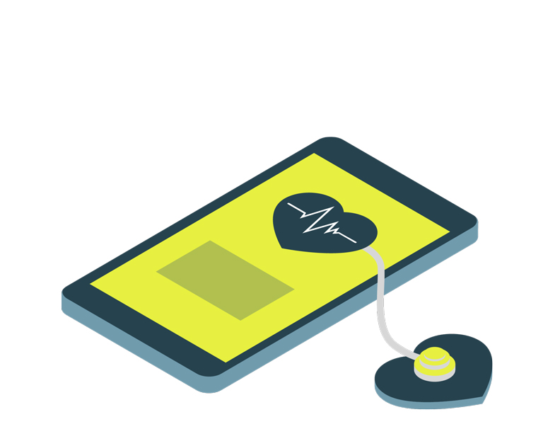 Iconografia di una applicazione mobile di una soluzione healthcare Geo4B