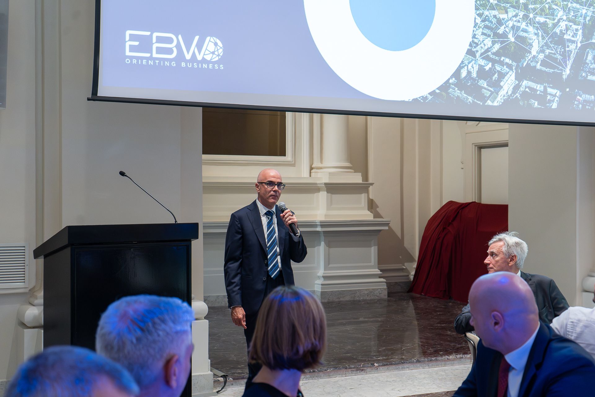 Intervento di Giovanni Giarola, Senior Account Manager GE, all'evento dei 40 anni di EBWorld con le imprese